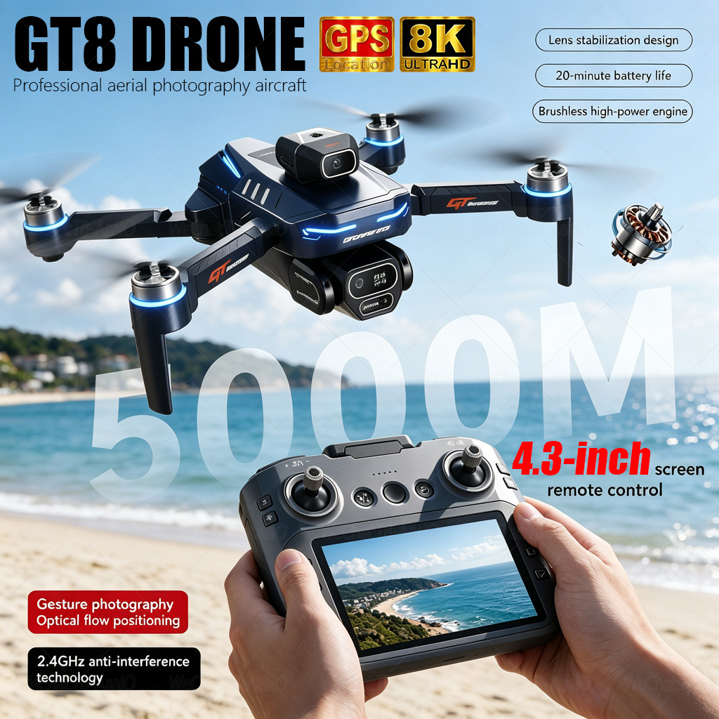 Drone Mapping - NEUE GT8 HD RC-Drohne 4K Professionelle