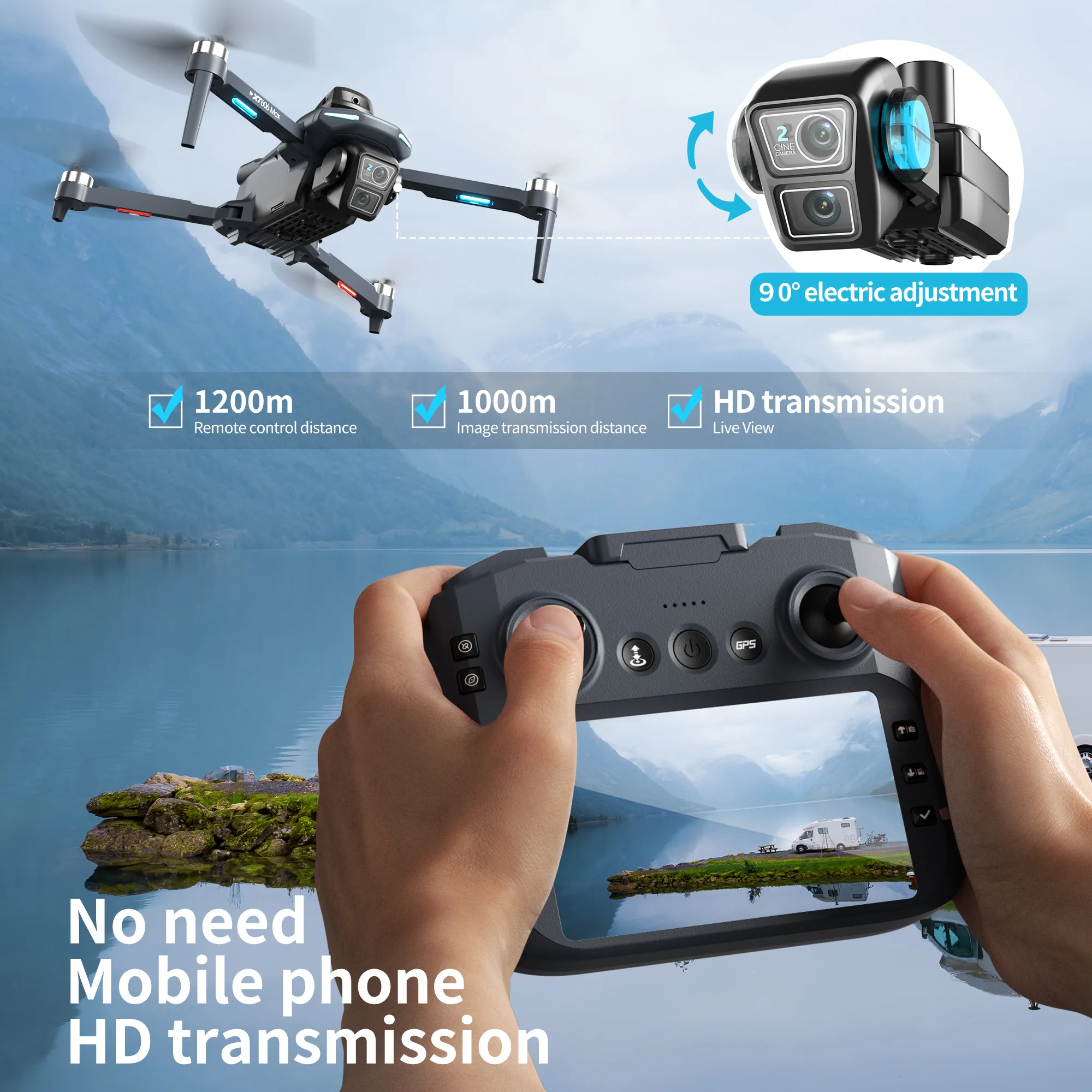 Original XT606 MAX GPS-Drohne  – Drone Surveying Bewertung und Preis